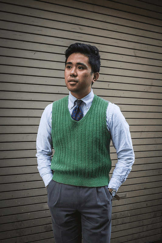 Dress shirt discount with sweater vest